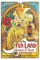 Alphonse Mucha- Fox Land Jamaica Rum-Alphonse Mucha-Lamina Framed Poster