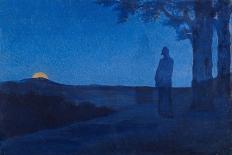 The Solitude of Christ, 1897 (Oil on Wood)-Alphonse Osbert-Giclee Print