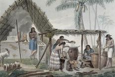 The House of the Chief, Kalaimoku, 1819-Alphonse Pellion-Stretched Canvas