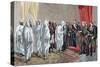 Alphonse XII Receiving the Congratulations of the Moroccan Embassy-Arturo Ferrari-Stretched Canvas