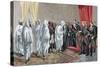 Alphonse XII Receiving the Congratulations of the Moroccan Embassy-Arturo Ferrari-Stretched Canvas