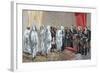 Alphonse XII Receiving the Congratulations of the Moroccan Embassy-Arturo Ferrari-Framed Giclee Print