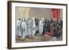 Alphonse XII Receiving the Congratulations of the Moroccan Embassy-Arturo Ferrari-Framed Giclee Print