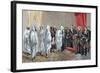 Alphonse XII Receiving the Congratulations of the Moroccan Embassy-Arturo Ferrari-Framed Giclee Print