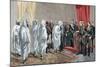 Alphonse XII Receiving the Congratulations of the Moroccan Embassy-Arturo Ferrari-Mounted Giclee Print