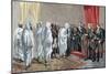 Alphonse XII Receiving the Congratulations of the Moroccan Embassy-Arturo Ferrari-Mounted Giclee Print