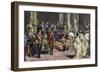 Alphonse XII with a Morocco's Embassy, 19th Century, Spain-null-Framed Giclee Print