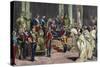 Alphonse XII with a Morocco's Embassy, 19th Century, Spain-null-Stretched Canvas