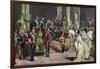 Alphonse XII with a Morocco's Embassy, 19th Century, Spain-null-Framed Giclee Print