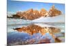 Alpin Lake in Springtime it's Reflecting the Segantini Hut and the Pale Di San Martino Ridges-ClickAlps-Mounted Photographic Print