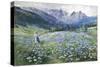 Alpin Meadow-John MacWhirter-Stretched Canvas