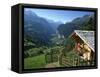 Alpine Cabin, Wengen and Lauterbrunnen Valley, Berner Oberland, Switzerland-Doug Pearson-Framed Stretched Canvas