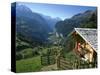 Alpine Cabin, Wengen and Lauterbrunnen Valley, Berner Oberland, Switzerland-Doug Pearson-Stretched Canvas