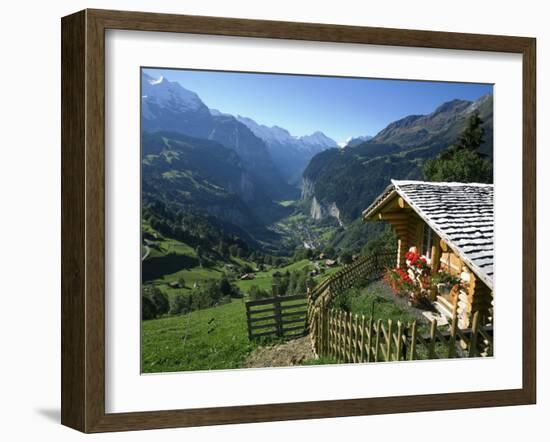 Alpine Cabin, Wengen and Lauterbrunnen Valley, Berner Oberland, Switzerland-Doug Pearson-Framed Photographic Print