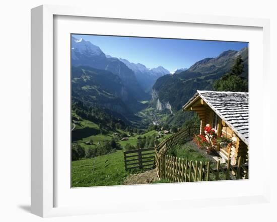 Alpine Cabin, Wengen and Lauterbrunnen Valley, Berner Oberland, Switzerland-Doug Pearson-Framed Photographic Print