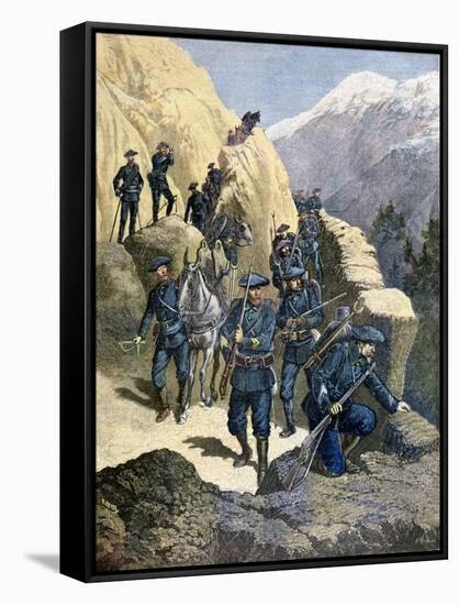 Alpine Chasseurs, 1891-F Meaulle-Framed Stretched Canvas