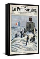 Alpine Chasseurs of the French Army on the Summit of Mount Blanc-Stefano Bianchetti-Framed Stretched Canvas