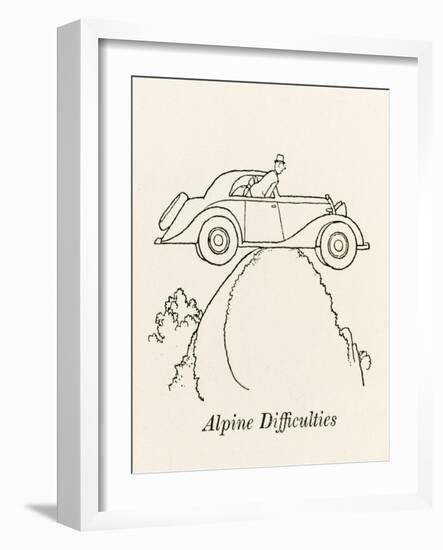 Alpine Difficulties-William Heath Robinson-Framed Art Print