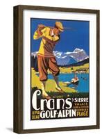 Alpine Golf-null-Framed Art Print