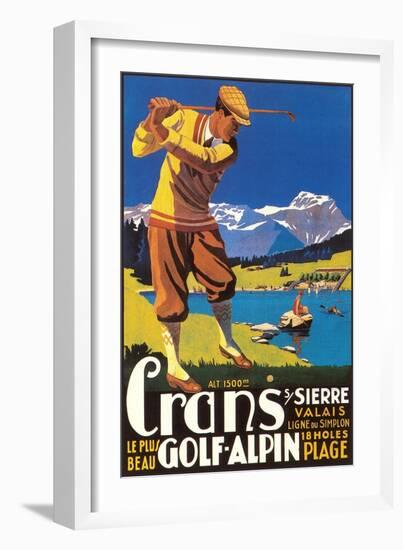 Alpine Golf-null-Framed Art Print