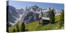 Alpine Hut, Sella Behind, Dolomites, South Tyrol, Italy, Europe-Gerhard Wild-Stretched Canvas