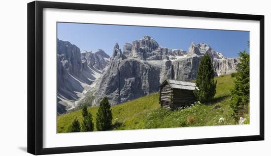 Alpine Hut, Sella Behind, Dolomites, South Tyrol, Italy, Europe-Gerhard Wild-Framed Photographic Print