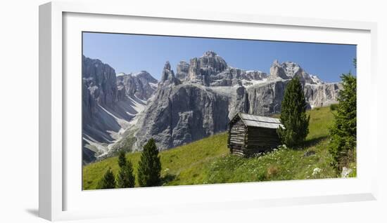 Alpine Hut, Sella Behind, Dolomites, South Tyrol, Italy, Europe-Gerhard Wild-Framed Photographic Print