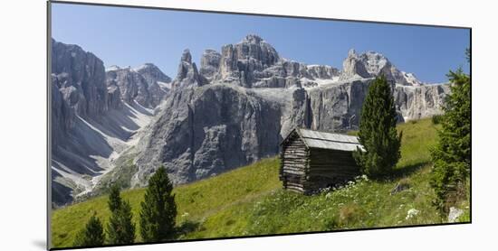 Alpine Hut, Sella Behind, Dolomites, South Tyrol, Italy, Europe-Gerhard Wild-Mounted Photographic Print