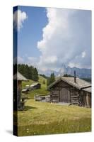 Alpine Huts at the Plateau of the Pralongia, St. Kassian, Val Badia, South Tyrol, Italy, Europe-Gerhard Wild-Stretched Canvas