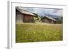 Alpine Huts at the Plateau of the Pralongia, St. Kassian, Val Badia, South Tyrol, Italy, Europe-Gerhard Wild-Framed Photographic Print