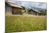 Alpine Huts at the Plateau of the Pralongia, St. Kassian, Val Badia, South Tyrol, Italy, Europe-Gerhard Wild-Mounted Photographic Print