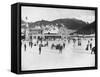 Alpine Ice Rink-null-Framed Stretched Canvas