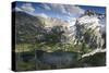 Alpine Lake and Mountain Peak, Sawtooth Nf, Idaho-Howie Garber-Stretched Canvas