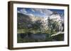 Alpine Lake and Mountain Peak, Sawtooth Nf, Idaho-Howie Garber-Framed Photographic Print