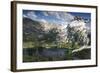 Alpine Lake and Mountain Peak, Sawtooth Nf, Idaho-Howie Garber-Framed Photographic Print