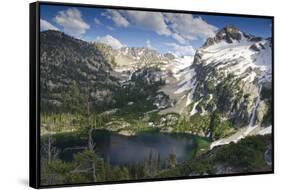 Alpine Lake and Mountain Peak, Sawtooth Nf, Idaho-Howie Garber-Framed Stretched Canvas