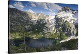 Alpine Lake and Mountain Peak, Sawtooth Nf, Idaho-Howie Garber-Stretched Canvas
