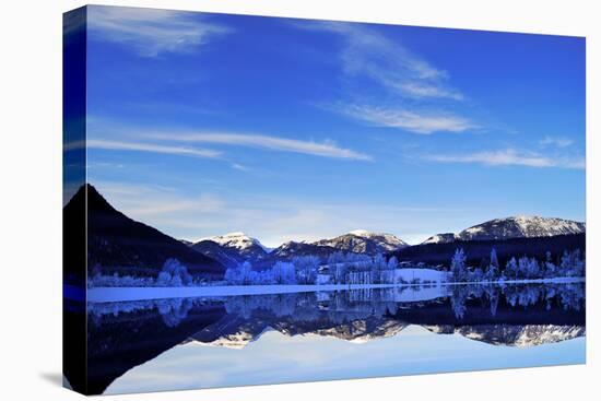 Alpine Lake in the Winter, Austria, Europe-Sabine Jacobs-Stretched Canvas