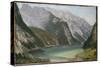 Alpine Lake-Frederic Edwin Church-Stretched Canvas