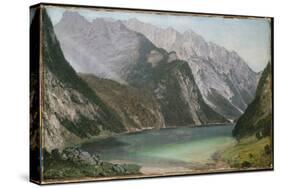 Alpine Lake-Frederic Edwin Church-Stretched Canvas