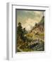 Alpine Landscape with a Bridge-Ferdinand Gatt-Framed Giclee Print