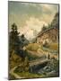 Alpine Landscape with a Bridge-Ferdinand Gatt-Mounted Giclee Print