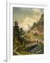 Alpine Landscape with a Bridge-Ferdinand Gatt-Framed Giclee Print