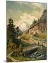 Alpine Landscape with a Bridge-Ferdinand Gatt-Mounted Giclee Print