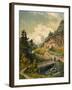 Alpine Landscape with a Bridge-Ferdinand Gatt-Framed Giclee Print