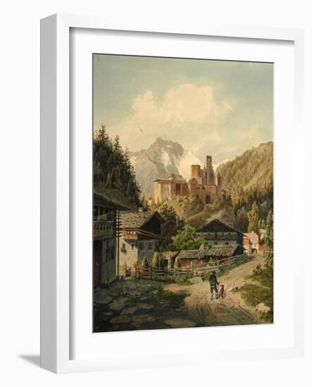 Alpine Landscape with a Castle-Ferdinand Gatt-Framed Giclee Print