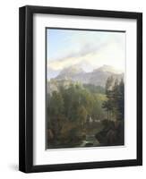 Alpine Landscape-Wolfgang-adam Topffer-Framed Premium Giclee Print