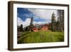 Alpine Lodge at Bow Lake, Alberta, Canada-George Oze-Framed Photographic Print