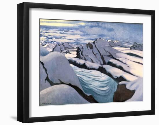 Alpine Mountain Chain Glaciers and Peaks in Snow-Félix Vallotton-Framed Giclee Print