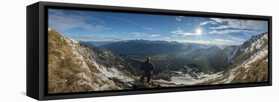 Alpine Panorama on the Mieminger Plateau-Niki Haselwanter-Framed Stretched Canvas